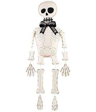 Image of Mud Pie Halloween Stuffed Skeleton Sitter