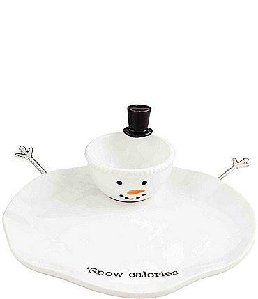 Image of Mud Pie Holiday Circa Melted Snowman Chip & Dip Server