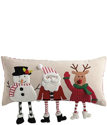 Image of Mud Pie Holiday Collection Christmas Dangle Leg Pillow