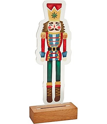 Image of Mud Pie Holiday Collection Small LED Lighted Acrylic Nutcracker