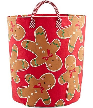 Image of Mud Pie Holiday Gingerbread Man Oversize Tote/Gift Bag