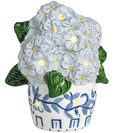 Image of Mud Pie Hydrangea Light-up Sitter