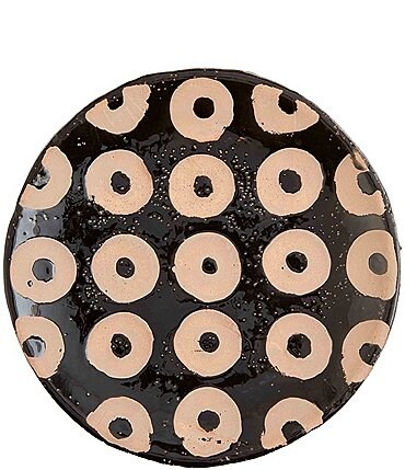 Image of Mud Pie Mercantile Circle Black Terra Platter