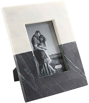 Image of Mud Pie Mercantile Collection  4x6 Two-Tone Marble Picture Frame