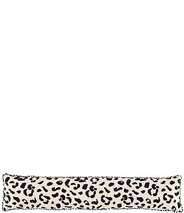 Image of Mud Pie Mercantile Collection Cheetah Animal Print & Mini Pom-Pom Skinny Pillow