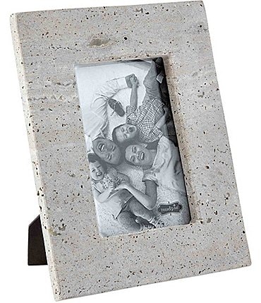 Image of Mud Pie Mercantile Collection Gray Travertine Tile Picture Frame