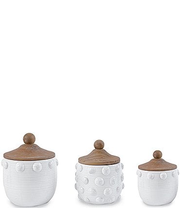 Image of Mud Pie Raised Dotted Canister Set