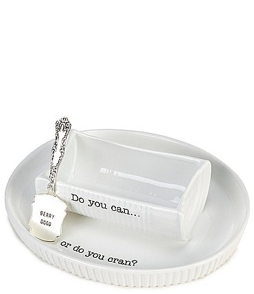 Image of Mud Pie Thanksgiving Collection Can Or Cran Serving Dish