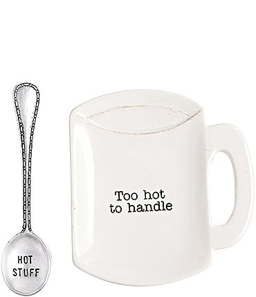 Image of Mud Pie Too Hot Coffee and Tea Spoon Rest