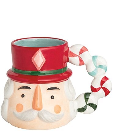 Image of Mud Pie Twas The Night Collection Red Hat Candy Handle Novelty Nutcracker Mug