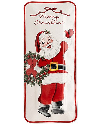 Image of Mud Pie Vintage Santa Tidbit Plate