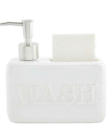 Image of Mud Pie "Wash" Soap Pump with Sponge Caddy