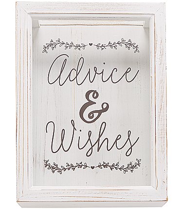 Image of Mud Pie Wedding Collection Advice & Wishes Keepsake Box
