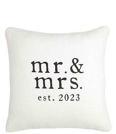 Image of Mud Pie Wedding Est 2023 Square Pillow