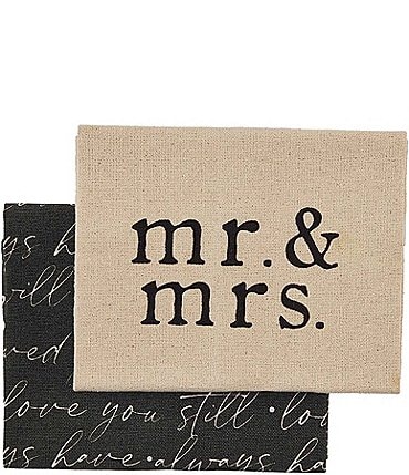 Image of Mud Pie Wedding Mr & Mrs Kitchen Towel Set