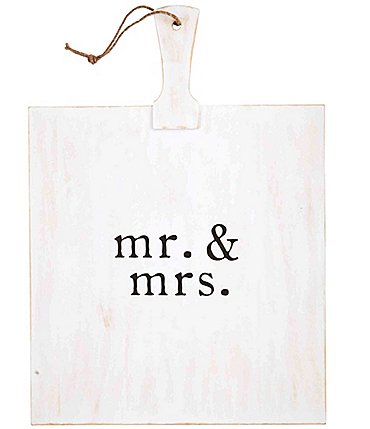 Image of Mud Pie Wedding Mr & Mrs Square White Board