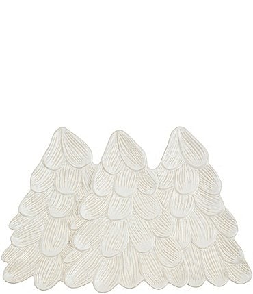 Image of Mud Pie White Christmas Collection Multi Tree Shaped Platter