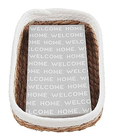 Image of Mud Pie White House Collection Welcome Home Printed Napkin Hand Towel Set