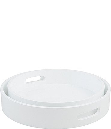 Image of Mud Pie White House Lacquered Wood Decorative Tray Set