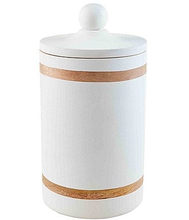 Image of Mud Pie White House Wood Strap Canister