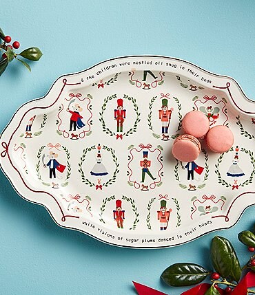 Image of Mud Pie Winter Wonderland Nutcracker Christmas Platter