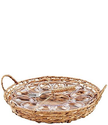 Image of Mud Pie Woven Acrylic Deviled Egg Tray