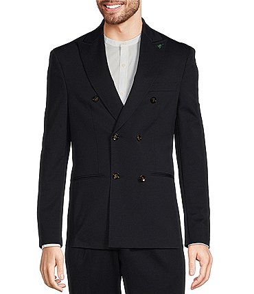 Image of Murano Back to Space Collection Slim Fit Double Breasted Solid Suit Separates Blazer