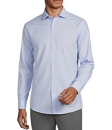 Image of Murano Wardrobe Essentials Solid Dobby Stretch Long Sleeve Woven Shirt