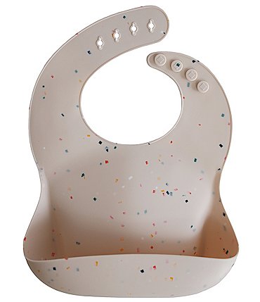Image of Mushie Confetti Print Silicone Baby Bib