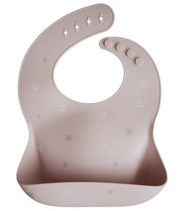 Image of Mushie Silicone Daisy Print Baby Bib