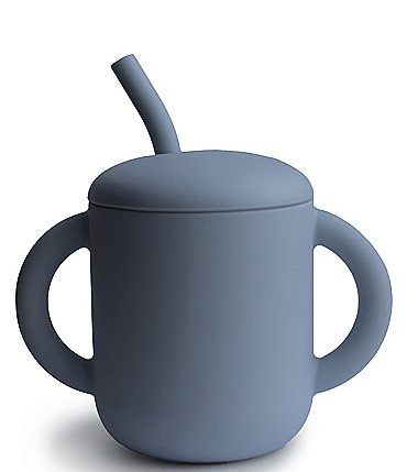 Image of Mushie Silicone Training Cup + Straw
