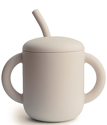 Image of Mushie Silicone Training Cup + Straw