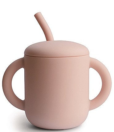Image of Mushie Silicone Training Cup + Straw