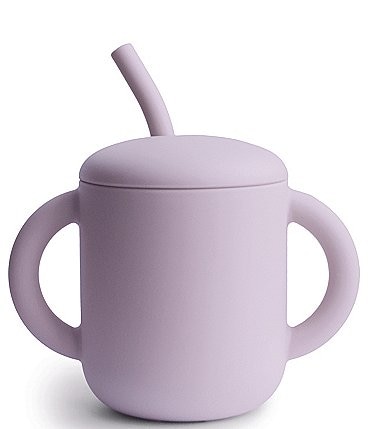 Image of Mushie Silicone Training Cup + Straw