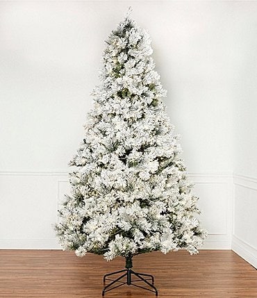 Image of Southern Living Dual Color LED Lighted 9-ft Grand Flocked Christmas Tree