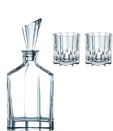Image of Nachtmann Aspen Opulent Decanter and Whiskey Glasses, Set with 3