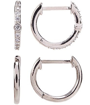 Image of Nadri Huggie Earrings Set