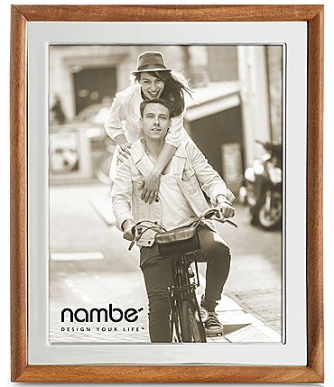 Image of Nambe Hayden 8" x 10" Glass and Wood Picture Frame