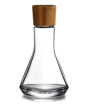 Image of Nambe Vie 10" Glass Decanter with Wooden Stopper