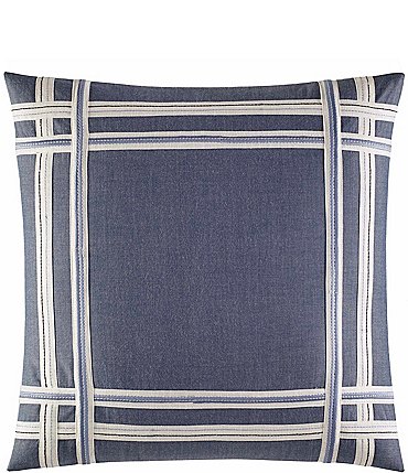 Image of Nautica Fairwater Embroidered Chambray Square Pillow