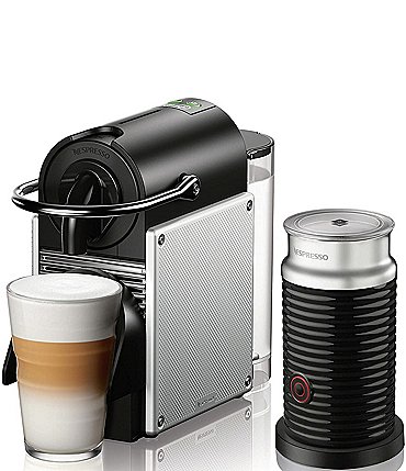 Image of Nespresso Pixie Espresso Machine by De'Longhi with Aerocinno, Aluminum