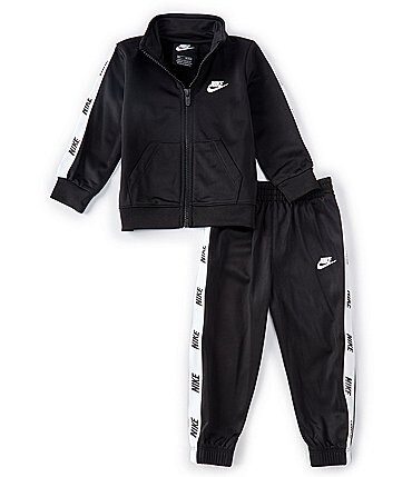 Image of Nike Baby Boys 12-24 Months Logo-Taping Jacket & Jogger Pant Tricot Set