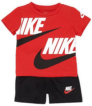 Image of Nike Baby Boys 12-24 Months Short Sleeve Split Futura T-Shirt & Solid Shorts Set