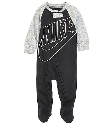 Image of Nike Baby Boys Newborn-9 Months Long-Sleeve Futura Footed Coverall