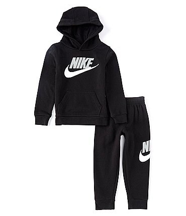 Image of Nike Little Boys 2T-7 Logo Fleece Hoodie & Jogger Pant Set