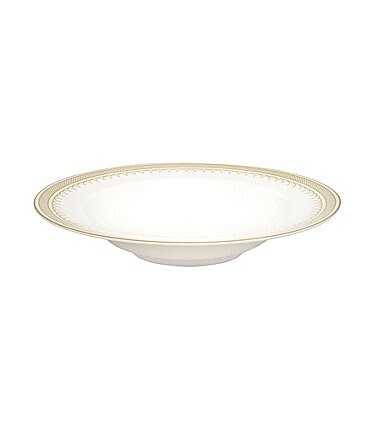 Image of Nikko Lattice Gold Scalloped Bone China Soup Bowl
