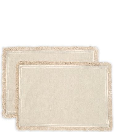 Image of Southern Living Fringe Placemats, Set of 2