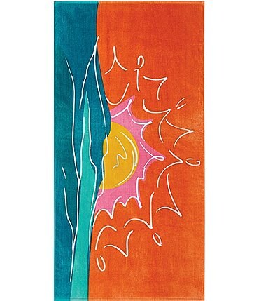 Image of Noble Excellence Outdoor Collection Sunset Velour Beach Towel