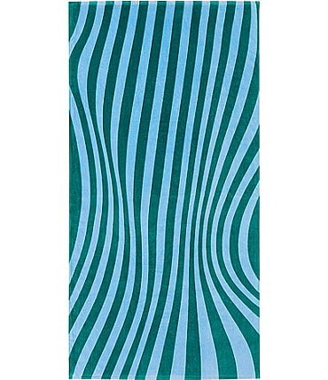 Image of Noble Excellence Outdoor Collection Wavy Striped Beach Towel