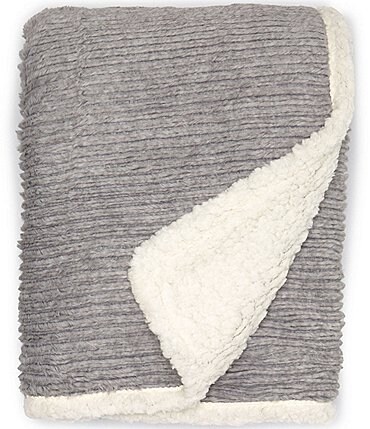Image of Noble Excellence Warm Shop Collection Riley Ribbed Faux Fur Throw